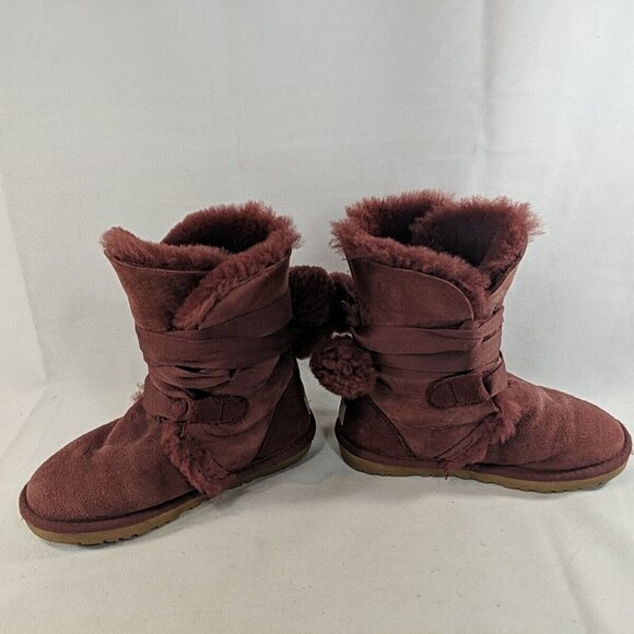 UGG Kids Boots in Burgundy - Picture 8 of 13